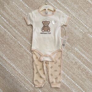Unbearably Cute Beige Teddy Matching Set - Kids